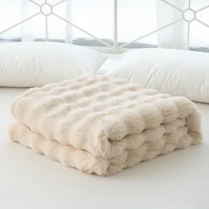 couvre-lit luxe beige