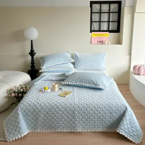 couvre-lits moderne bleu