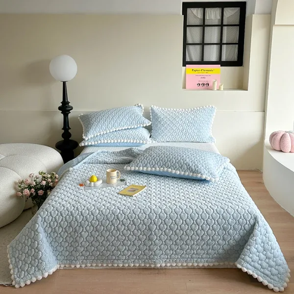 couvre-lits moderne bleu