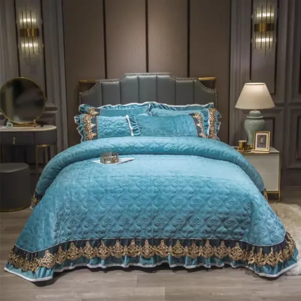 couvre-lit en velours